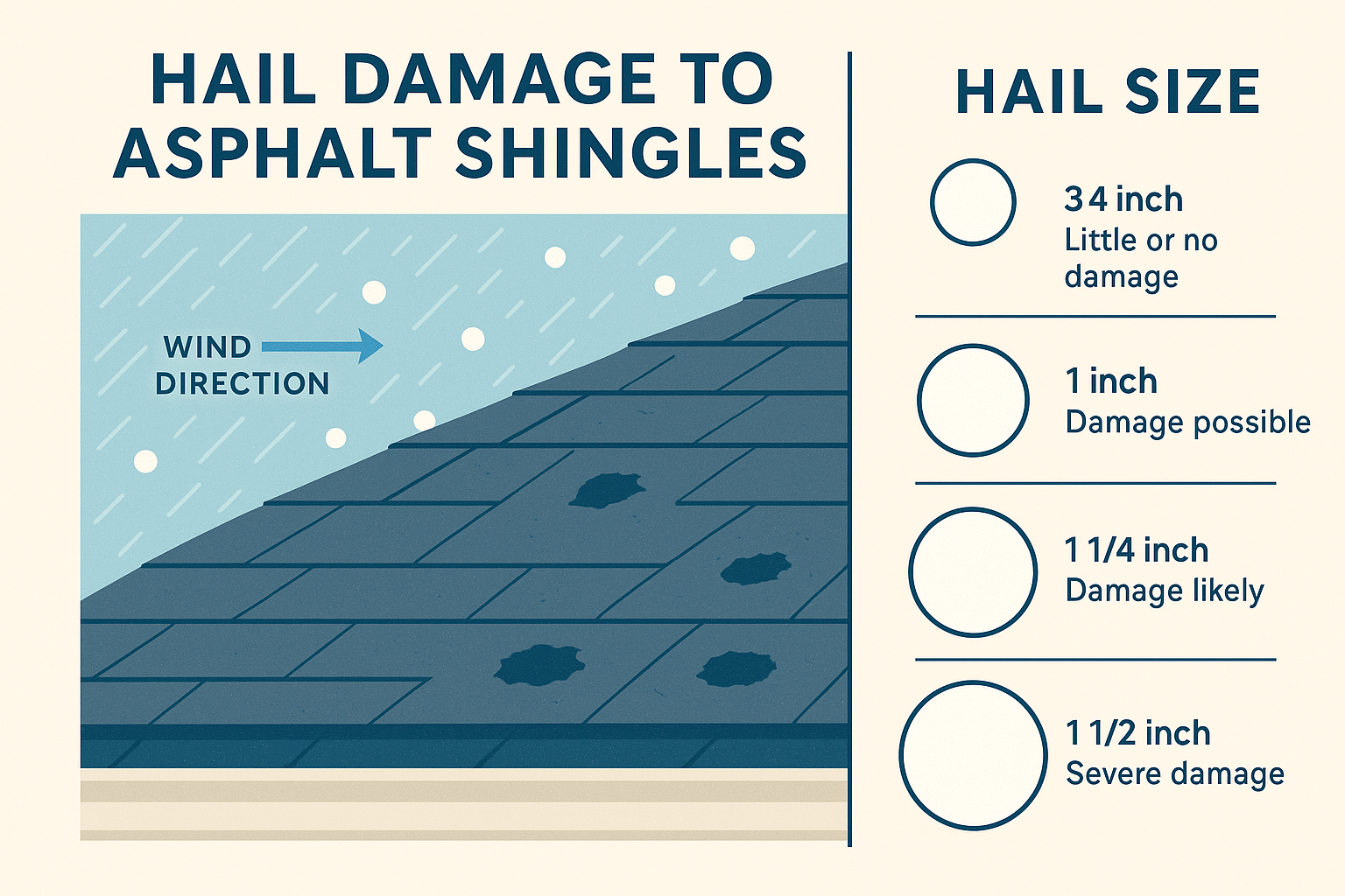 hail damage size