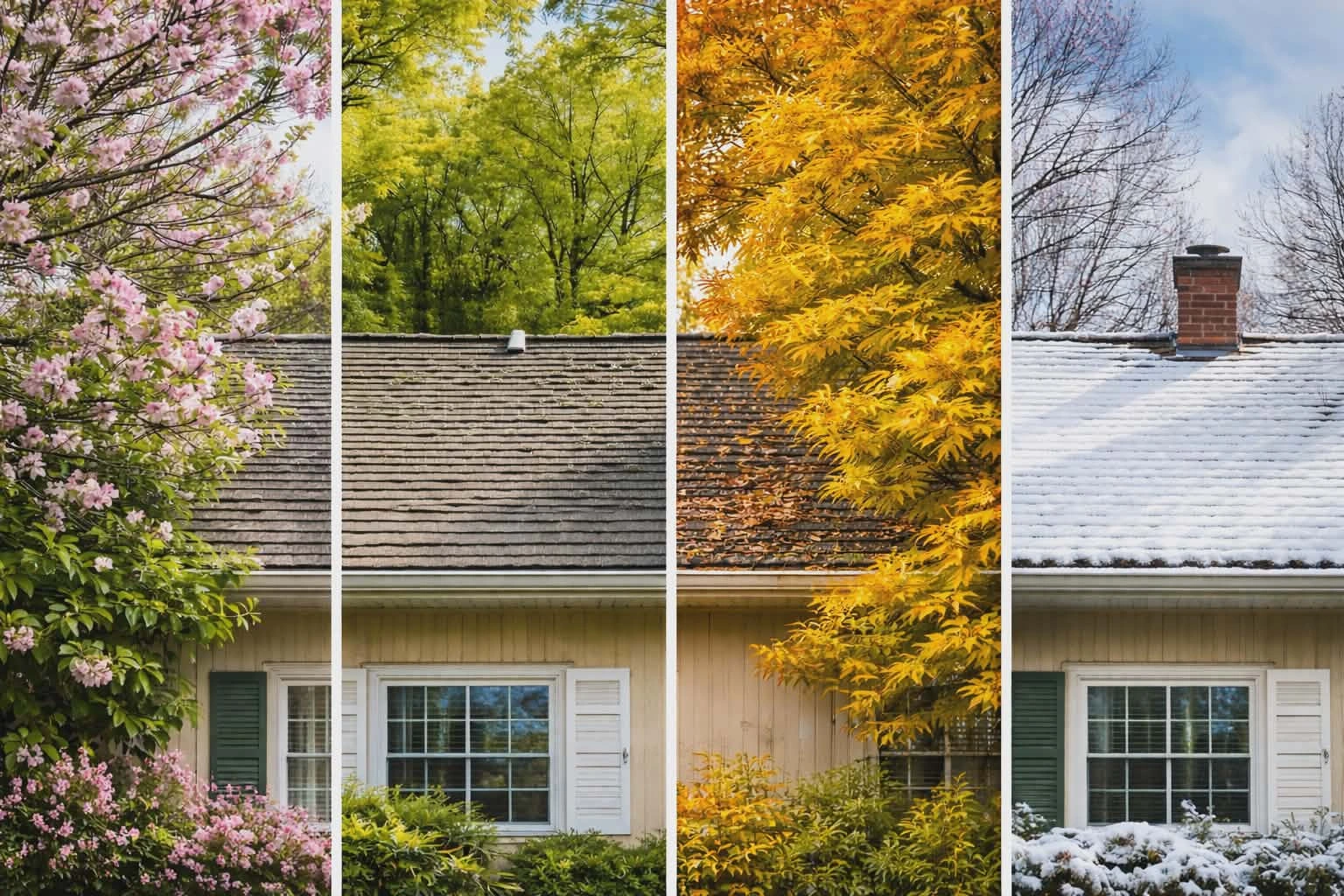 Seasonal roof conditions shown